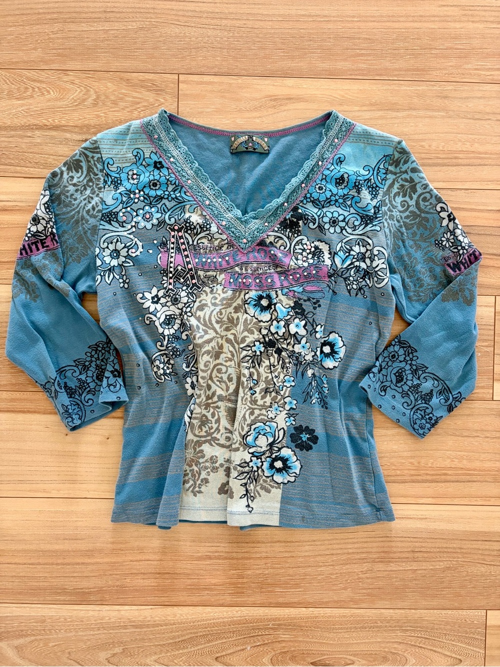 Vintage Vanilla Sugar Y2K Fairy Grunge Graphic Top